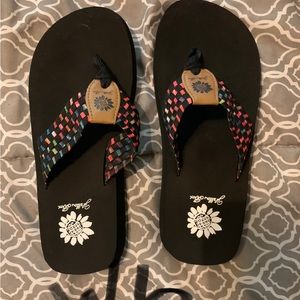Woman’s flip flops Yellow Box